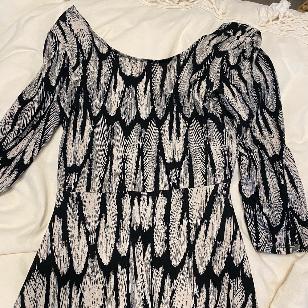 Express mid sleeve skater dress